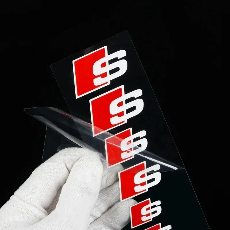 Car Brake Caliper Sticker Heat Resistant Decals Auto Accessories For Audi sline A4 B7 B8 B9 A3 8P 8V 8L A5 A6 C6 C5 C7 4F A1 A7