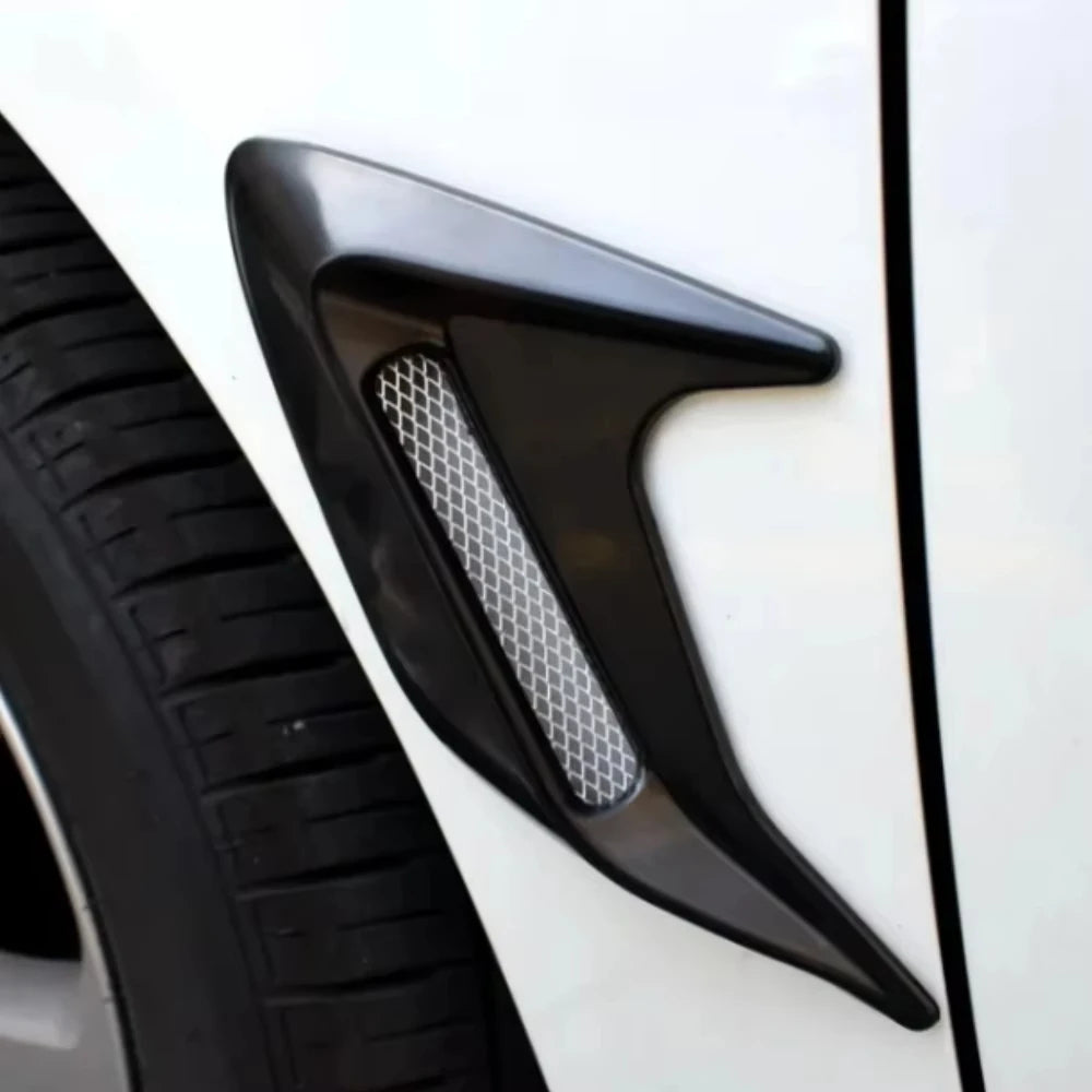 Carbon Fiber Car Shark Gills Fender Side Air Flow Outlet Vent Decoration Sticker Trim Cover Decal Car Styling Universal