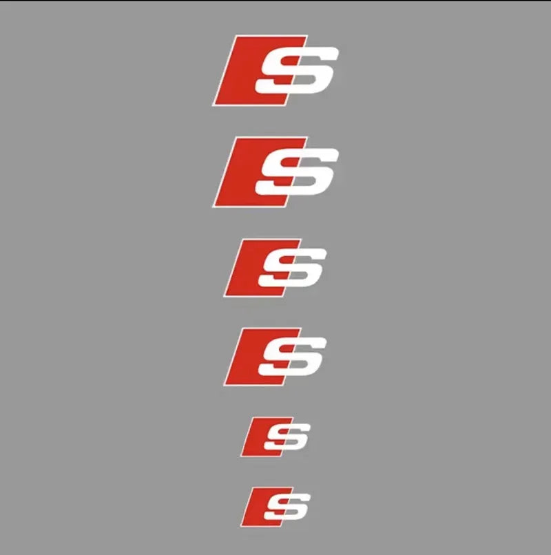 Car Brake Caliper Sticker Heat Resistant Decals Auto Accessories For Audi sline A4 B7 B8 B9 A3 8P 8V 8L A5 A6 C6 C5 C7 4F A1 A7