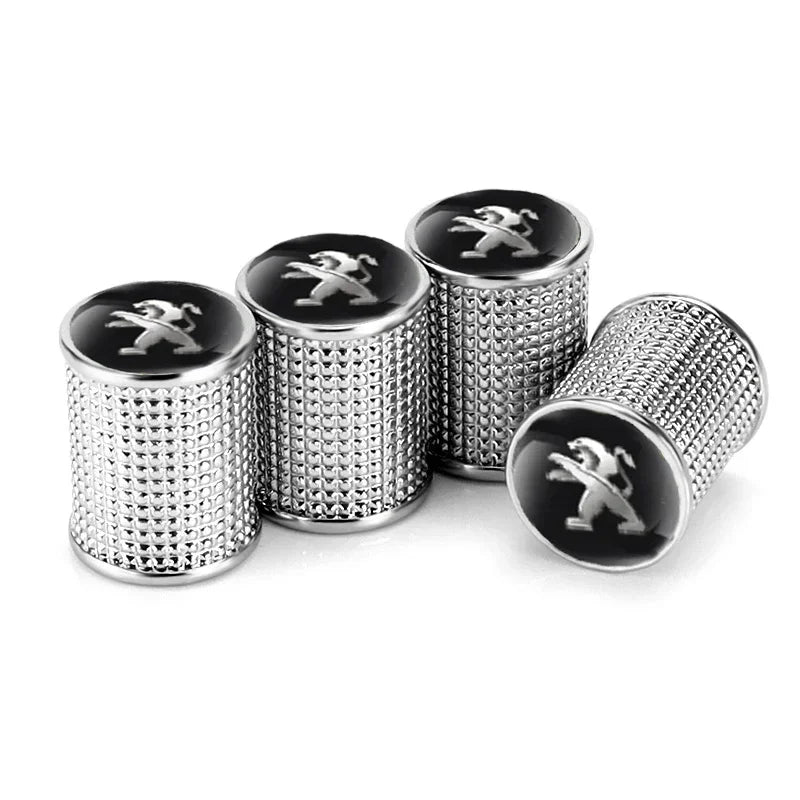 Car Wheel Tire Valve Caps Tyre Stem Covers for Peugeot 306 307 308 2008 3008 4008 508 406 407 408 206 207 208 208XS Decoration