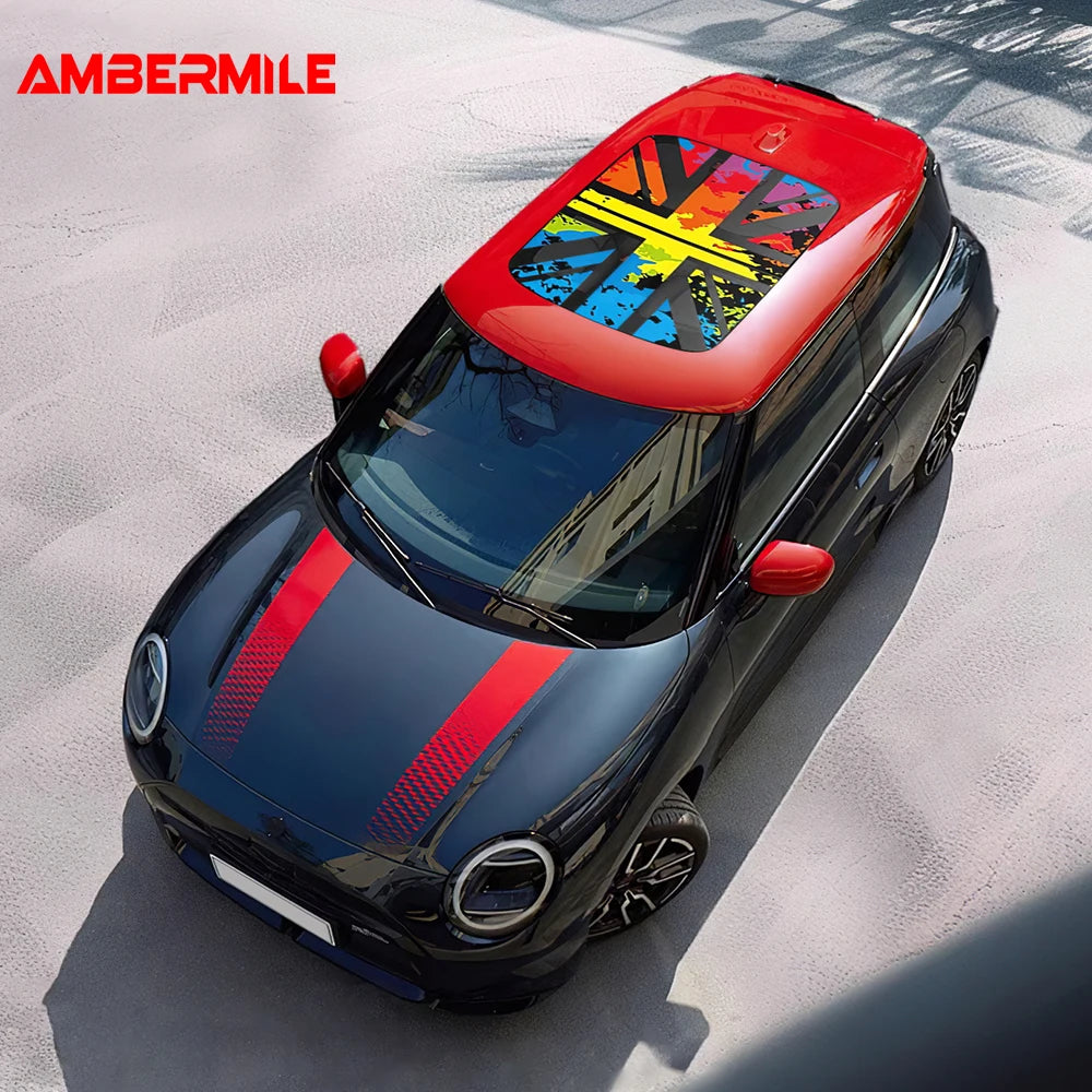 Car Sunroof Stickers Roof Window Film Vinyl Sunshade Sticker For MINI Cooper E J01 EV Electric 2025 Auto Decal