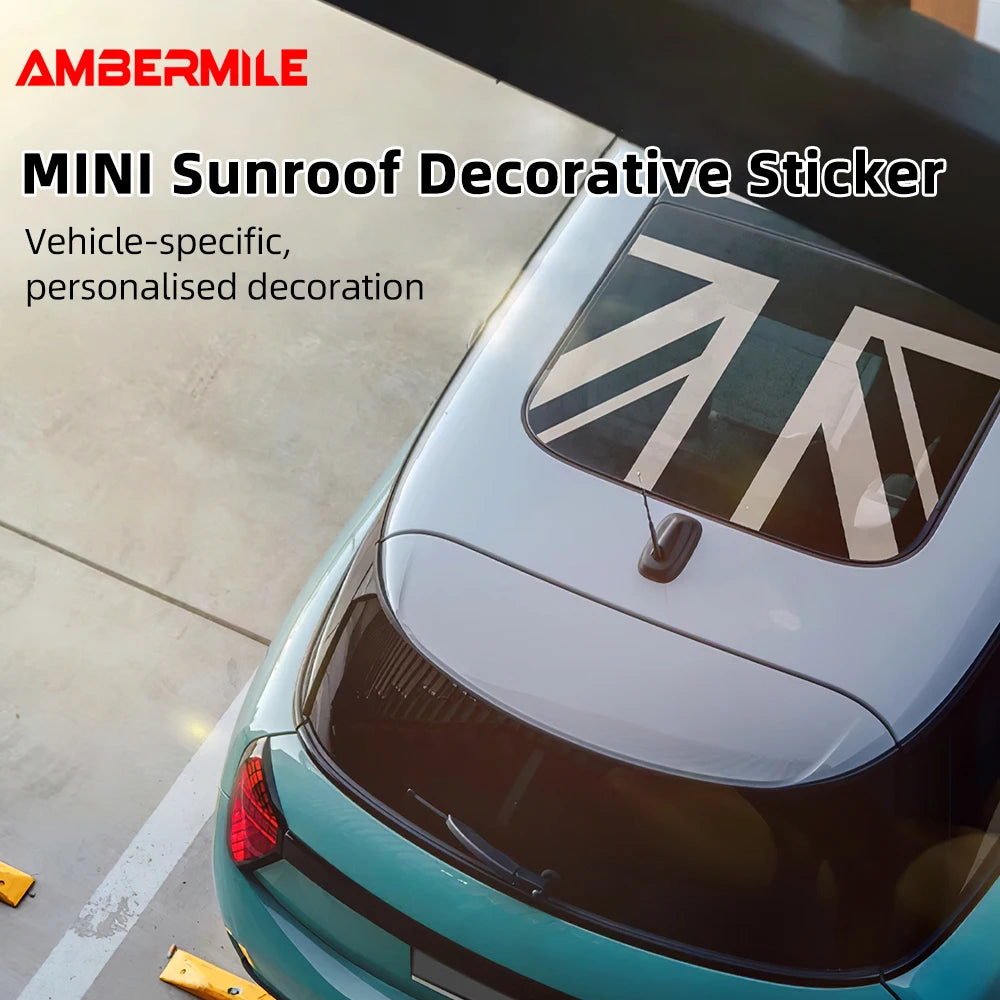 Car Sunroof Stickers Roof Window Film Vinyl Sunshade Sticker For MINI Cooper E J01 EV Electric 2025 Auto Decal