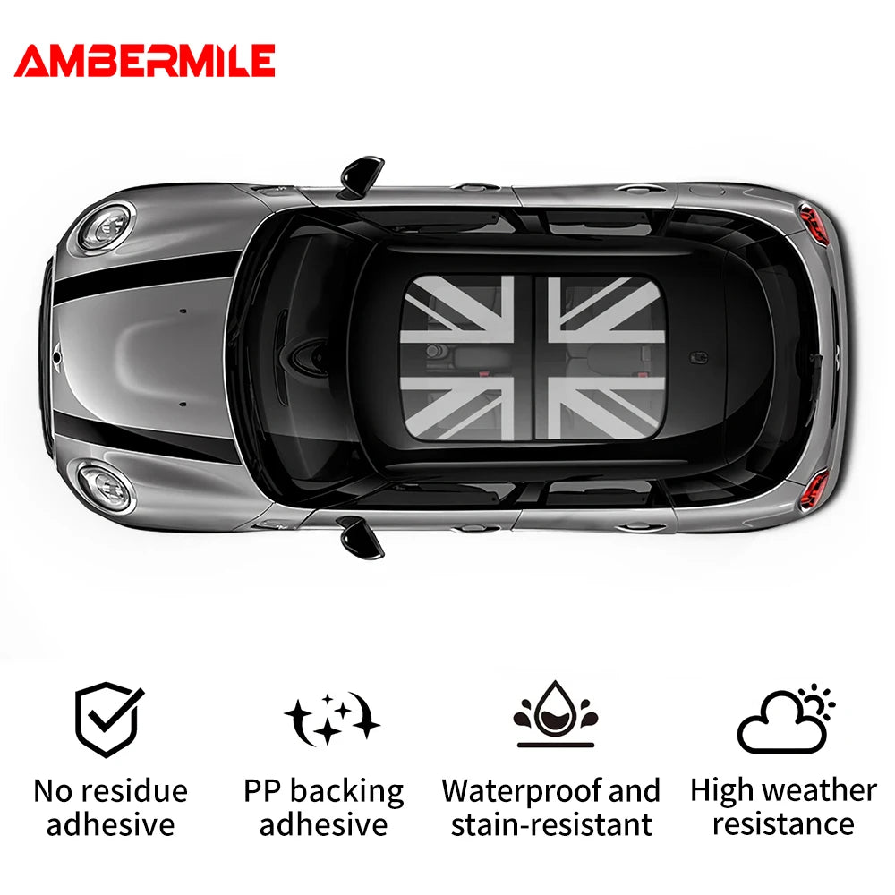 Car Sunroof Stickers Roof Window Film Vinyl Sunshade Sticker For MINI Cooper E J01 EV Electric 2025 Auto Decal