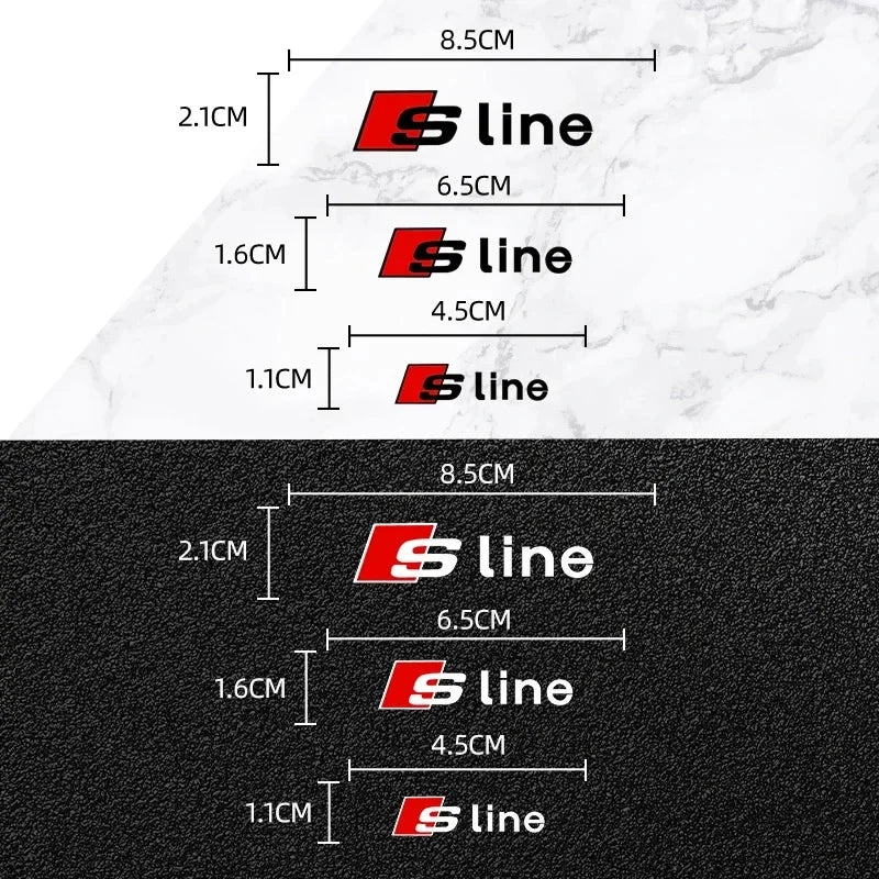Car Brake Caliper Sticker Heat Resistant Decals Auto Accessories For Audi sline A4 B7 B8 B9 A3 8P 8V 8L A5 A6 C6 C5 C7 4F A1 A7