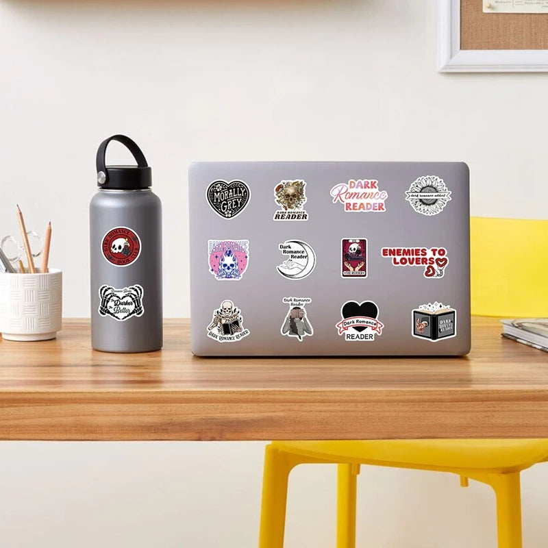 50PCS Cartoon Skull Home Decorative Graffiti Stickers Dark Romance Laptop Guitar Suitcase Mobile Phone Sticker Pack Kidss