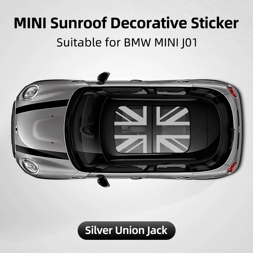 Car Sunroof Stickers Roof Window Film Vinyl Sunshade Sticker For MINI Cooper E J01 EV Electric 2025 Auto Decal
