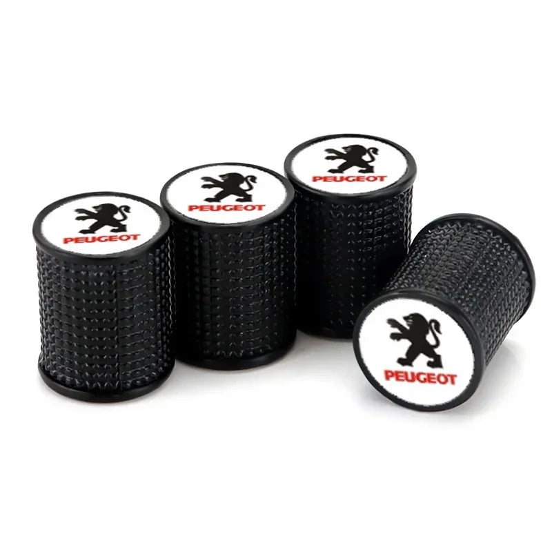 Car Wheel Tire Valve Caps Tyre Stem Covers for Peugeot 306 307 308 2008 3008 4008 508 406 407 408 206 207 208 208XS Decoration