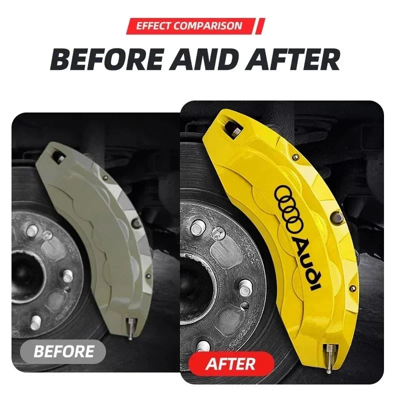 Car Brake Caliper Sticker Heat Resistant Decals Auto Accessories For Audi sline A4 B7 B8 B9 A3 8P 8V 8L A5 A6 C6 C5 C7 4F A1 A7