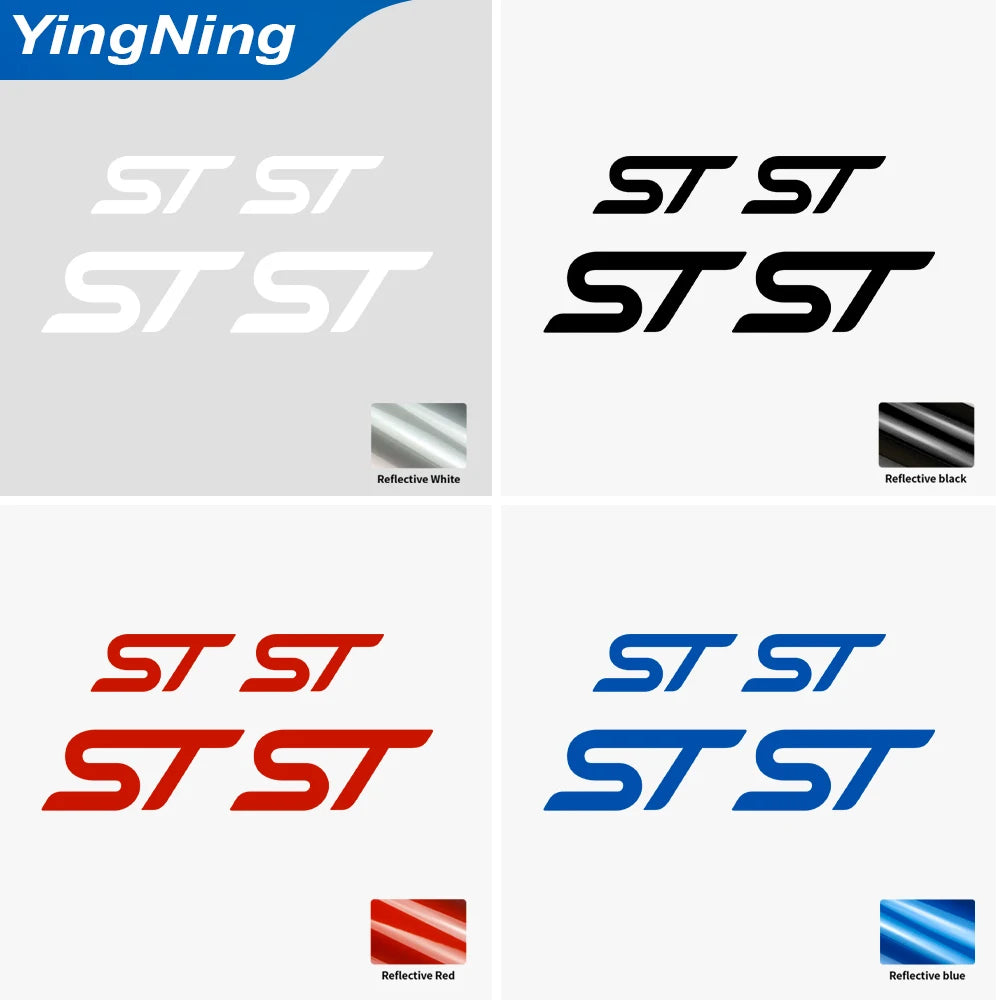 6pcs High Temperature Waterproof Vinyl Decal Car Brake Caliper Sticker For Ford Focus Fiesta Mondeo Kuga S Max Puma Fusion Figo