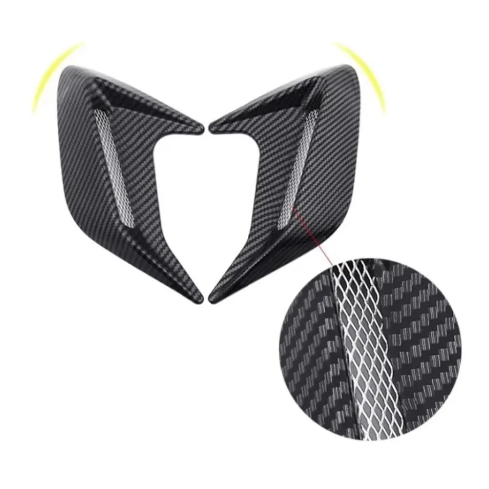 Carbon Fiber Car Shark Gills Fender Side Air Flow Outlet Vent Decoration Sticker Trim Cover Decal Car Styling Universal