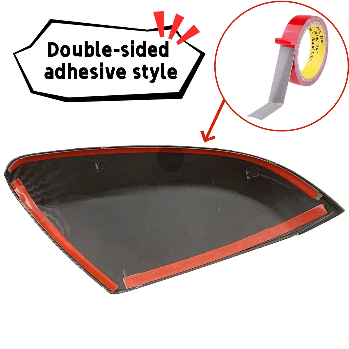Car Stickers Gear Shift Panel Red ABS plastic Steering wheel Decorative Accessories Carbon Fiber For Hyundai KONA 2024