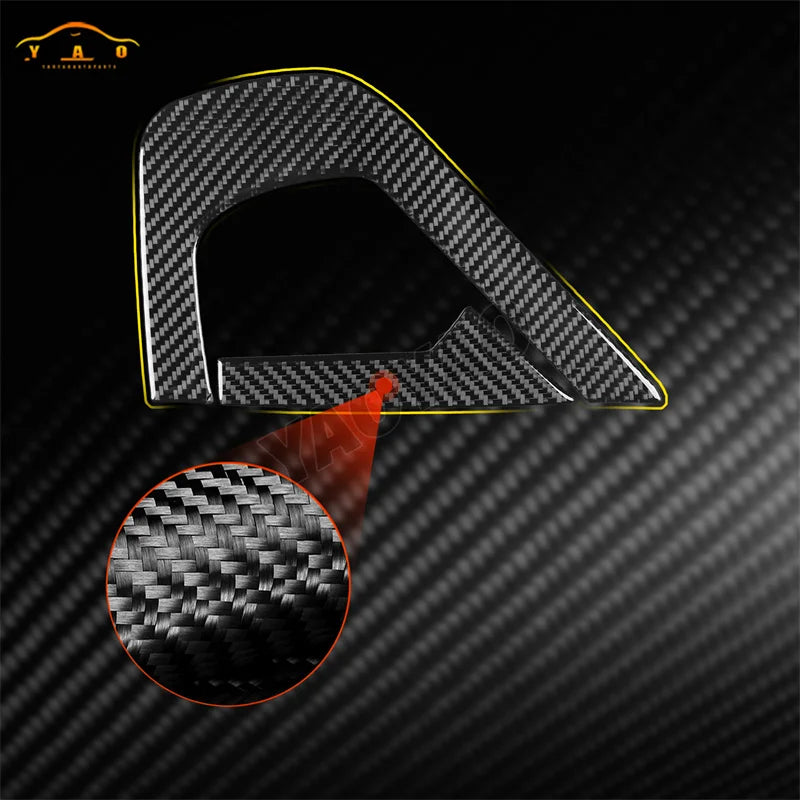 Carbon Fiber For Chevrolet Corvette C7 2014-2019 Car Inner Door Panel Decorative Cover Sticker Accessories