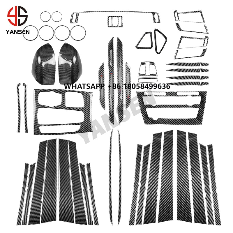 Carbon Fiber Car Decoration Interior Accessories Trim Sticker for  X5 X6 F15 F16 2014-2018 Body Kit