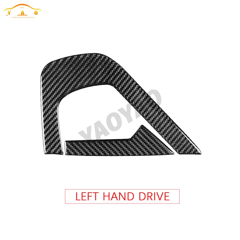 Carbon Fiber For Chevrolet Corvette C7 2014-2019 Car Inner Door Panel Decorative Cover Sticker Accessories