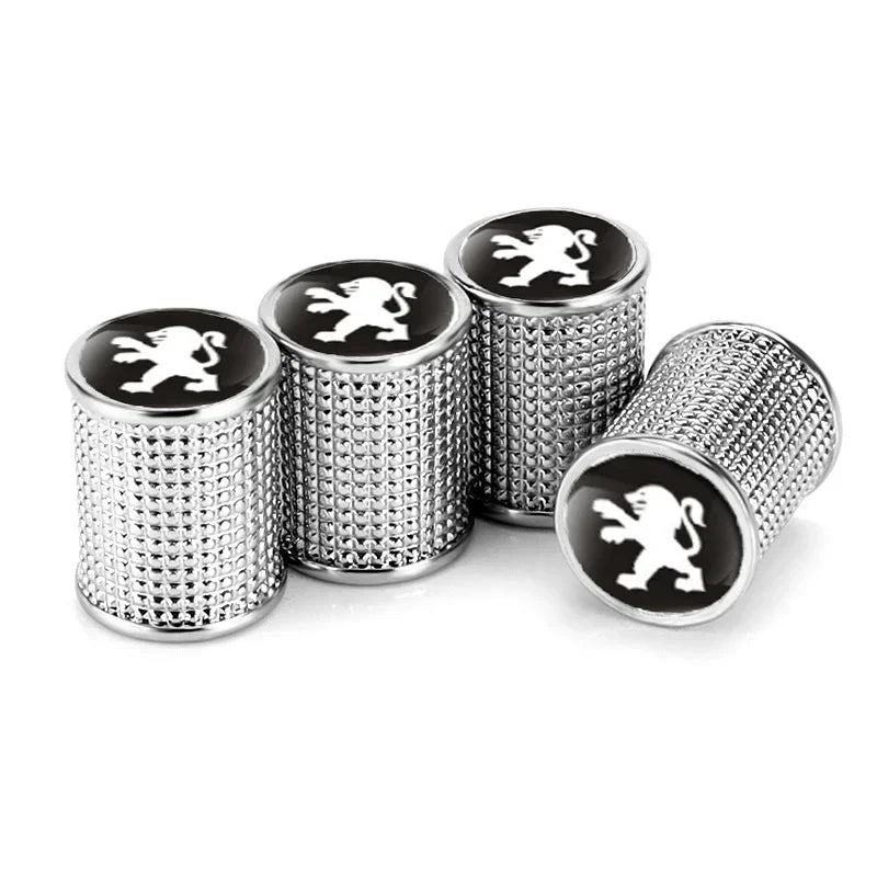 Car Wheel Tire Valve Caps Tyre Stem Covers for Peugeot 306 307 308 2008 3008 4008 508 406 407 408 206 207 208 208XS Decoration