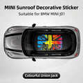 Car Sunroof Stickers Roof Window Film Vinyl Sunshade Sticker For MINI Cooper E J01 EV Electric 2025 Auto Decal