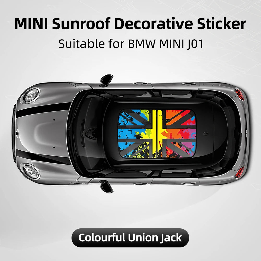 Car Sunroof Stickers Roof Window Film Vinyl Sunshade Sticker For MINI Cooper E J01 EV Electric 2025 Auto Decal
