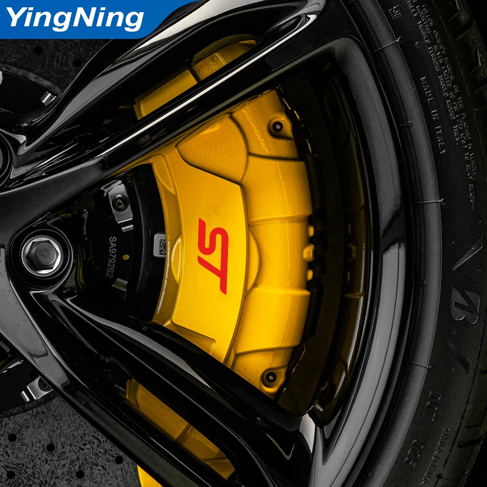 6pcs High Temperature Waterproof Vinyl Decal Car Brake Caliper Sticker For Ford Focus Fiesta Mondeo Kuga S Max Puma Fusion Figo