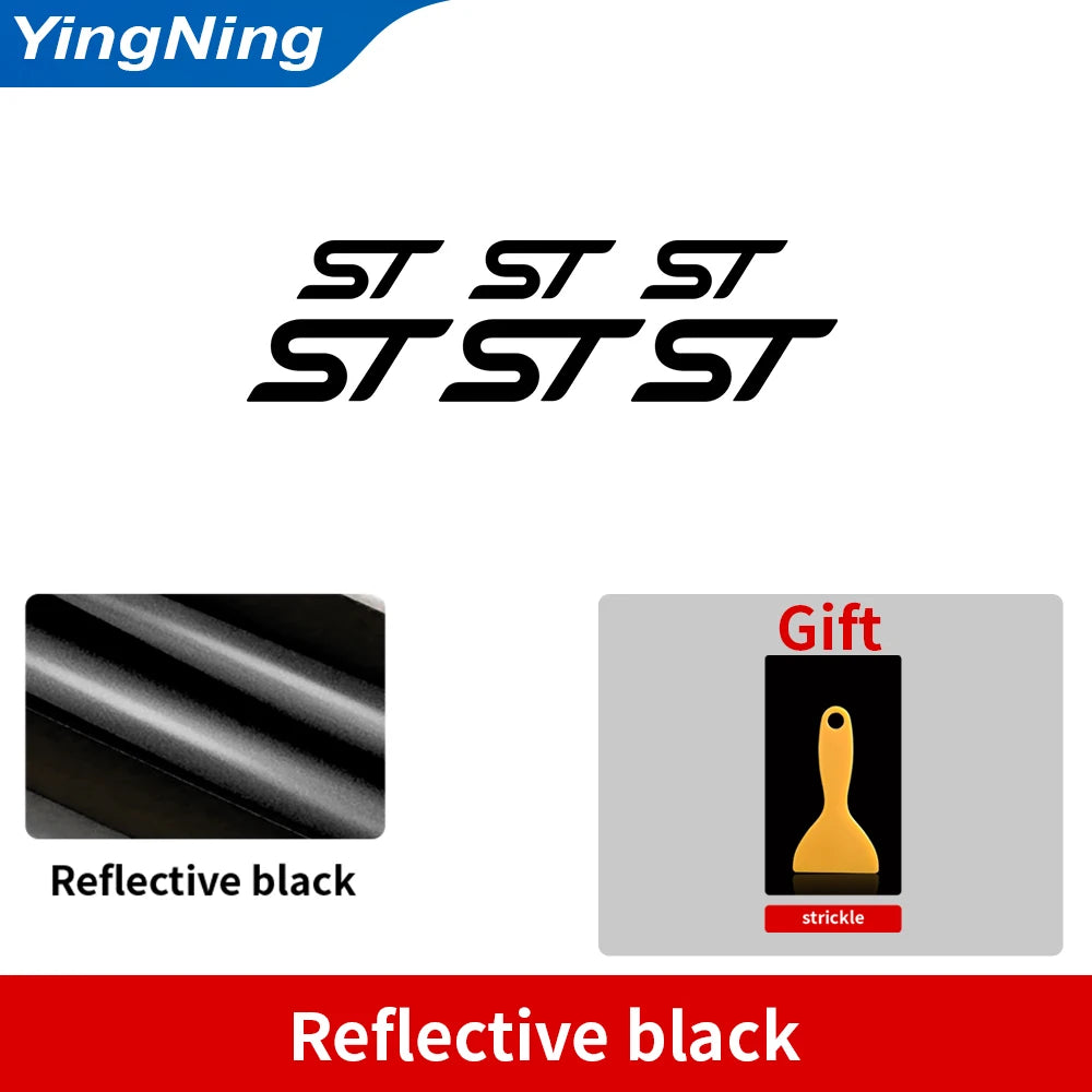 6pcs High Temperature Waterproof Vinyl Decal Car Brake Caliper Sticker For Ford Focus Fiesta Mondeo Kuga S Max Puma Fusion Figo
