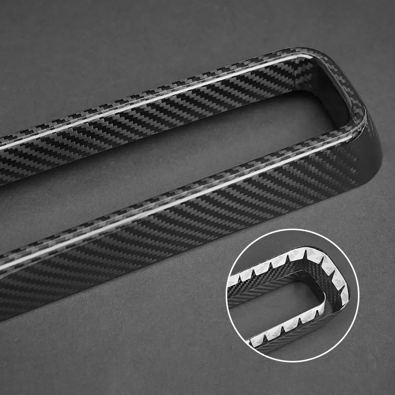 2015-2023 For Dodge Challenger Grille Trim Frame Genuine Carbon Fiber 3D Decoration Sticker