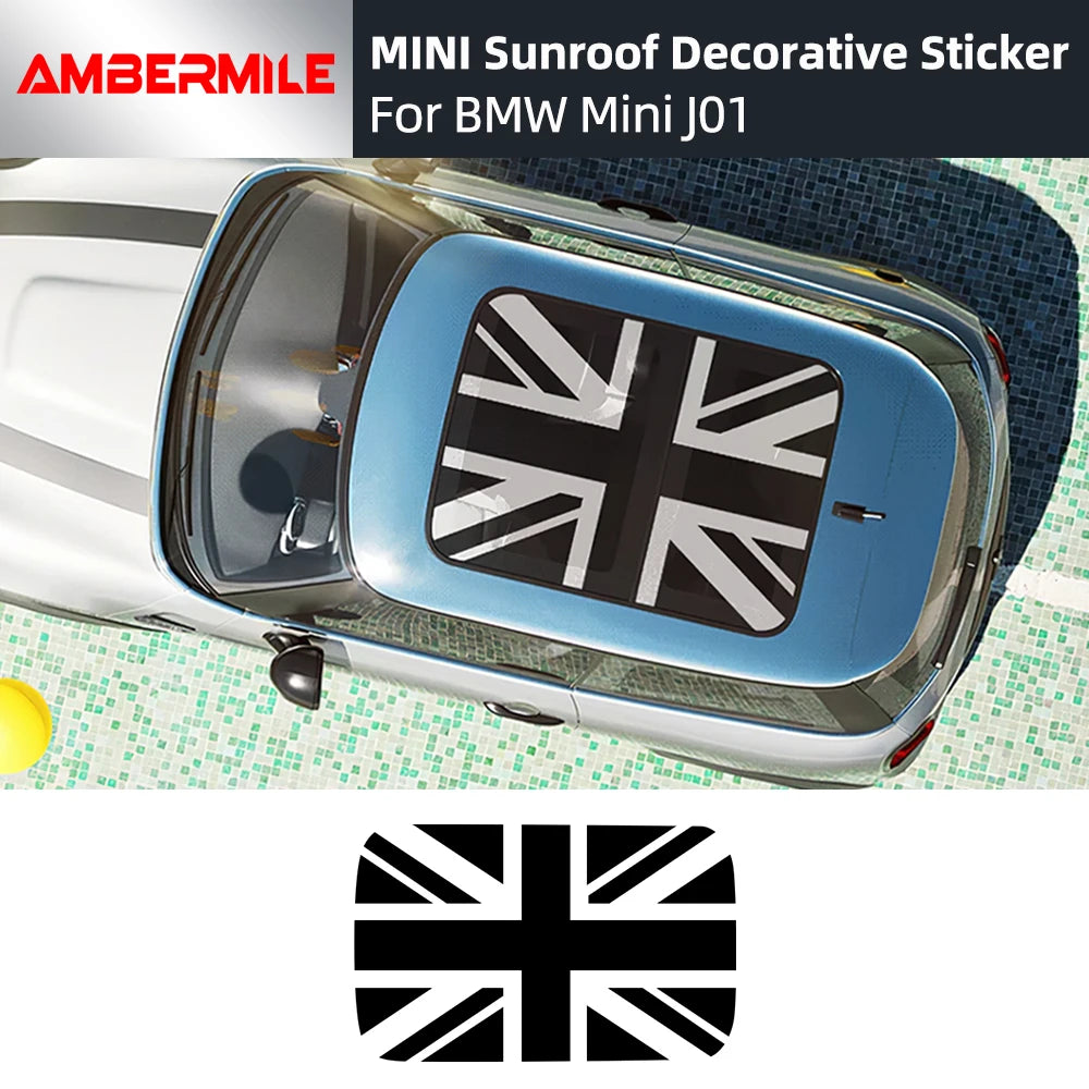 Car Sunroof Stickers Roof Window Film Vinyl Sunshade Sticker For MINI Cooper E J01 EV Electric 2025 Auto Decal